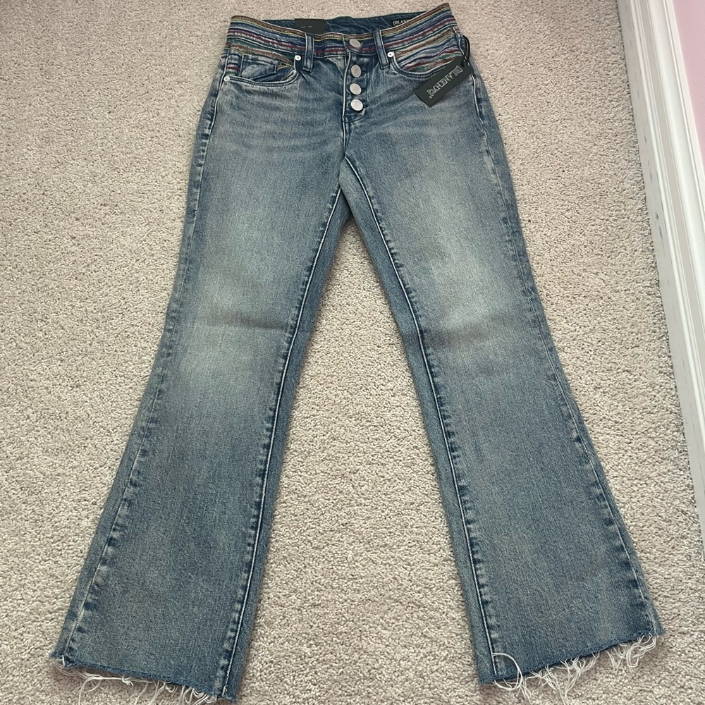 Blank NYC low rise flare jeans size 24 NWT